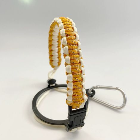 Juego de 2 correas para botellas de agua para exteriores - Cordón para paraguas - Cordón para asa - Anillo de fijación - Correa de hombro para botella de agua (Naranja1, Rosa1)