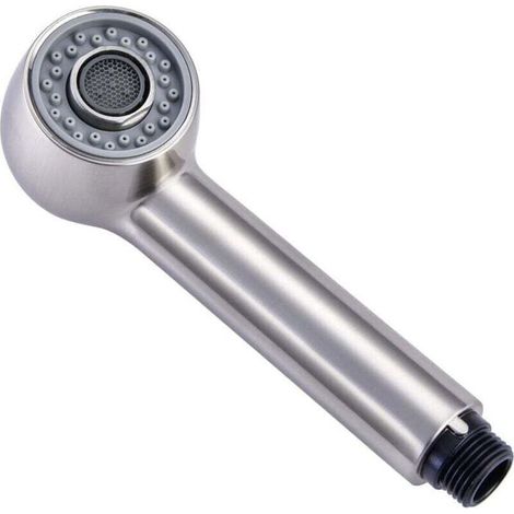 Soffione doccia estraibile per rubinetto da cucina - 2 modalità di getto - Attacco universale G1/2 - Finitura spazzolata - Resistente agli schizzi (1/4)
