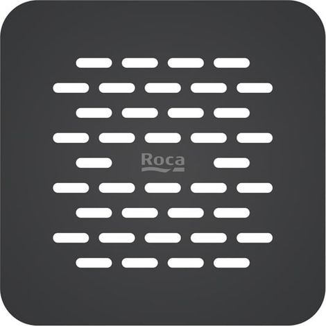Roca – Grille de vidage en acier inoxydable pour receveur de douche Terran-N – Noir – Résistance à la glissance – Pour chantiers humides
