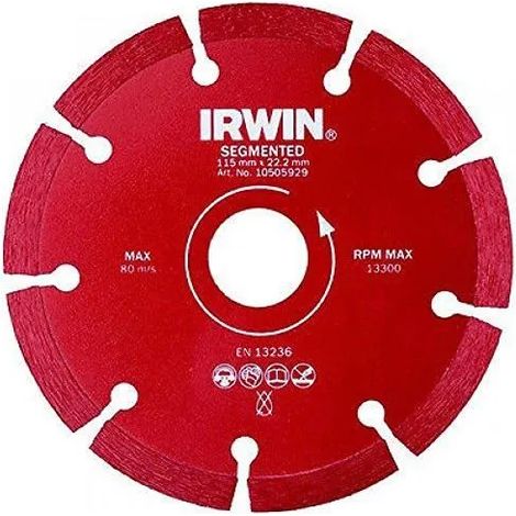 Disco da taglio diamantato Irwin segmented 125 mm asciutto bagnato
