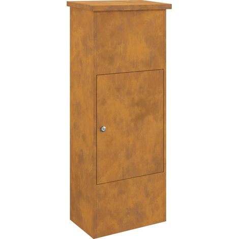 Boîte de dépôt de colis avec porte Rouillé 44,5 x 29 x 110,5 cm