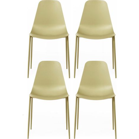 Set 4 Sedie 49x48,5xH88 cm in Polipropilene Frida Giallo (1/4)