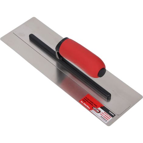 Lisseuse a platre inox manche large ergonomique pour mur maconnerie ciment mortier colle 1 piece (1/5)