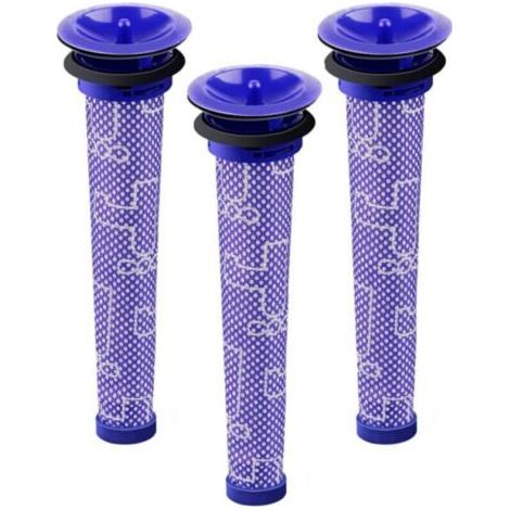 Set of 3 filters and pre-filters for Dyson V6, V7 and V8 vacuum cleaners. Replacement accessories (1/4)