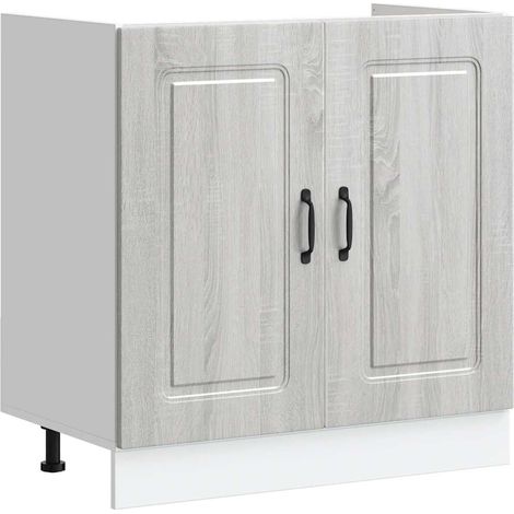 Maison Exclusive - Mueble bajo para fregadero Kalmar gris sonoma