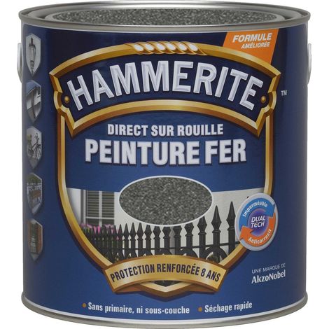 Peinture Direct Sur Rouille Forgée Gris Zinc 2,5 L - Hammerite