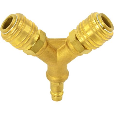 Raccordo a T di distribuzione pneumatica con connettori da 1/2" (100) (1/2)