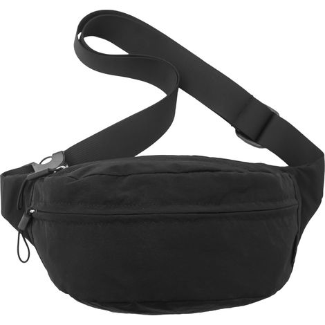 Bauchtasche - Unisex - große Größe - Outdoor - für Stadtreisen - Festivals - Laufen - Radfahren - Pendeln - Spaziergänge mit dem Hund - schwarz. (1/5)
