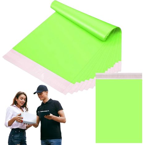 10 pièces Vert 38x52cm Grand Envoi Postal Express Sacs, Sacs d'expédition en Polyéthylène Opaque Imperméable et Indéchirable,Enveloppe Emballage Colis Vetement Chaussures Sachets Hermétiques (1/5)