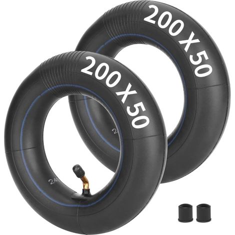 1PZ F3I-205 Chambre à air 200x50mm 8 pouces pour scooter électrique trottinette remplacement pour Razor E100 E150 E200 Dune Buggy Schwinn Mongoose Bladeze ePunk, Chambre à air 8" avec valve coudée 90° (1/2)