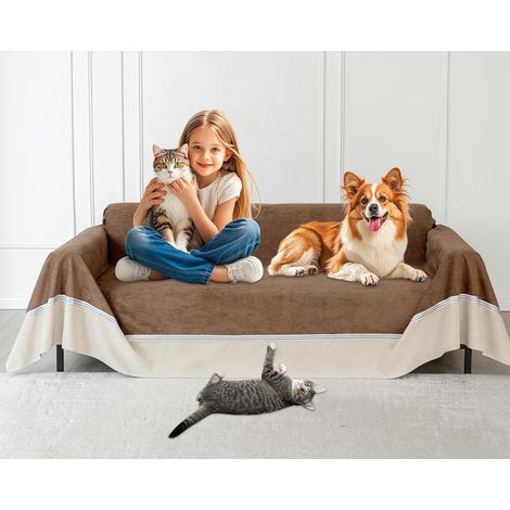 1 Housse De Canapé, Imperméable, Antidérapante, Protection Meubles, 380x230cm, Salon (1/5)