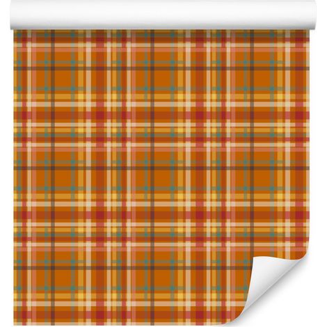 Herbstkarotapete Orange, Gold und Pfirsich 50x1000 cm (1/5)