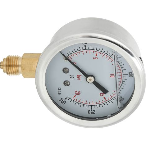 Manomètre à huile radial Y60 1/4 BSP 20 bars PGG604 pour machines industrielles (1/5)