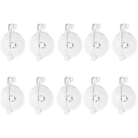 10 Blatt- und Asthaken mit Kappen zur Unterstützung des Pflanzenwachstums in Zeltgärten oder Hydrokultursystemen (weiß)