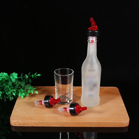 Verseur doseur de 35 ml pour spiritueux, vin et cocktails, rouge. (1/5)