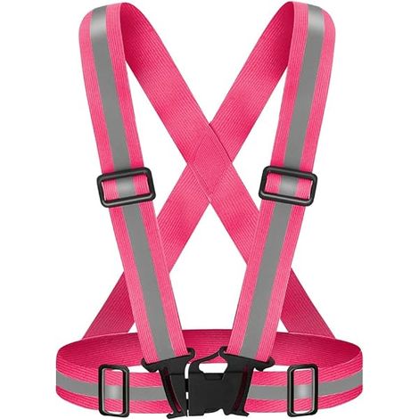 Gilet Réfléchissant - Haute Visibilité - Pour Course À Pied, Marche, Vélo De Nuit, Randonnée - Taille Unique Réglable - 1 Pièce (1/5)