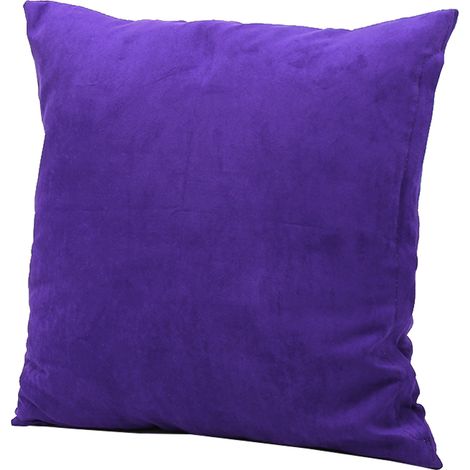Coussin carré housse de couette lin coton vintage violet déco canapé lit maison