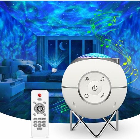 Proiettore rotante del cielo stellato, lampada proiettore musicale a LED ricaricabile con porta USB, 14 modalità, telecomando, timer e supporto in metallo per bambini e adulti, decorazione per la casa (1/5)