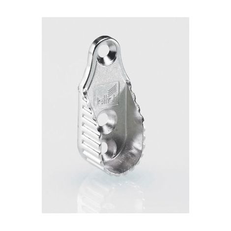Naissance cannelée - Hauteur : 42, 8 mm - Décor : Nickelé - Matériau : Zamac - Pour : Tube de 30 x 15 mm - Entraxe : 32 mm - ITAR