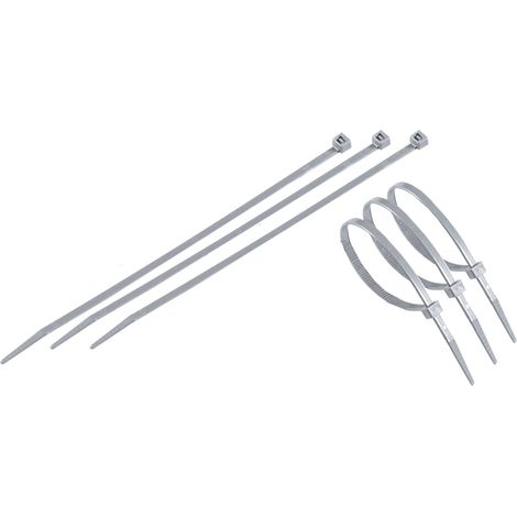Fascette multiuso Fix-Tie resistenti ai raggi UV 20 cm 50 pezzi argento TENAX