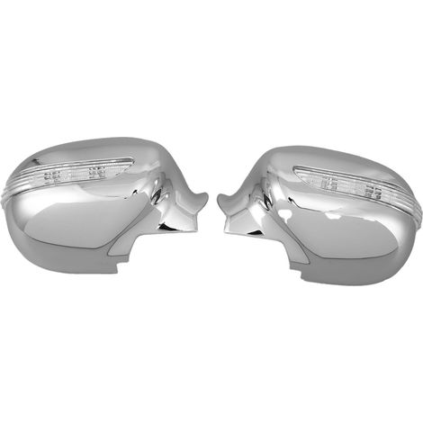 Tappo di copertura dello specchietto laterale retrovisore per porta da 2 pezzi cromato con LED adatto per Benz Istana MB100 (1/5)