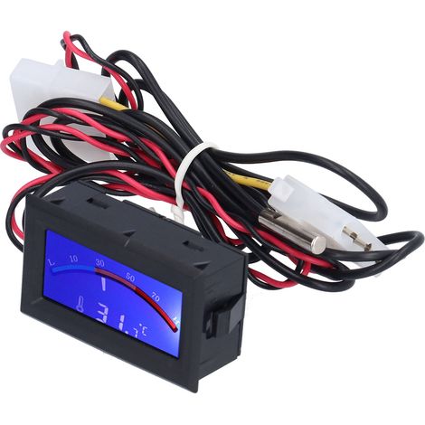 DC 5V Mini-Thermometer mit Metallsonde, digitales eingebettetes Temperaturmessgerätmodul mit NTC-Sensor TS-805-B (blaue Leuchte) (1/5)