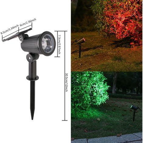 Foco solar impermeable con control de luz para uso en jardín, LED 2302-1 (luz continua). (1/5)