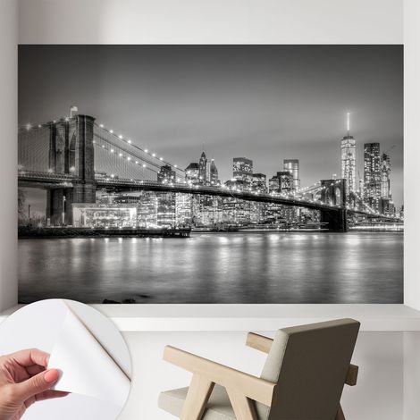Papier peint autocollant adhésif avec imprimé installation simple qualité excellente sans désordre Pont métropolitain 104x70 cm (1/5)