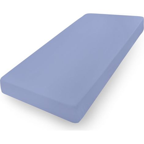 Lenzuolo con angoli in jersey 210/220x190/200 blu premium (1/5)