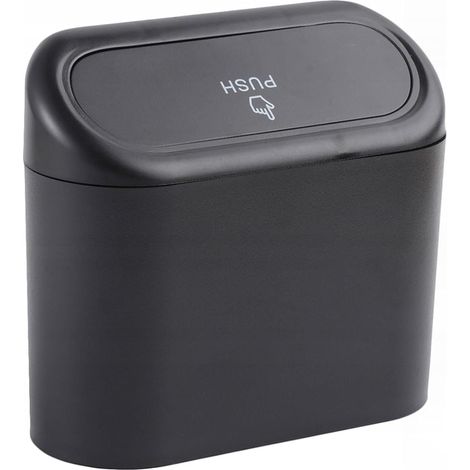 Petite Poubelle de Voiture,Petite Poubelle de Voiture avec Couvercle,Boîte de Rangement de Voitures Suspendue,Poubelles étanche pour Véhicule (1/4)