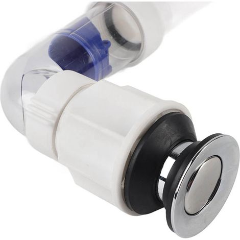Siphon Flexible Anti-Odeur pour Évier, Tuyau de Drainage Universel Extensible 40mm ABS avec Valve Magnétique, Blanc, Pièce Unique (1/5)