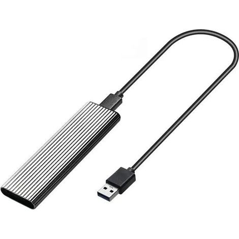 BoîTier SSD M2 BoîTier NVME Adaptateur SSD M.2 Vers USB pour NVME PCIE NGFF SATA M + Clé B 2230224222602280 Double Protocole