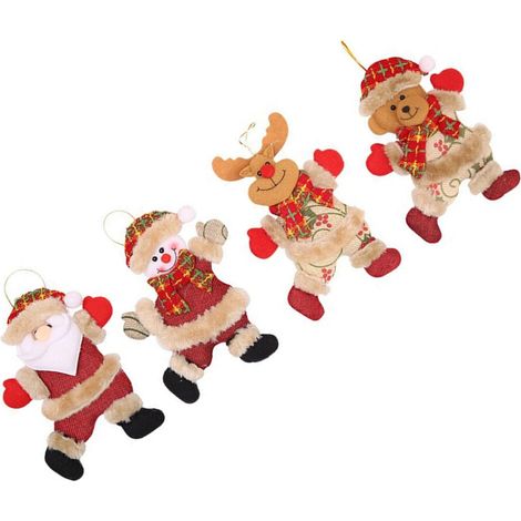 Hängender Weihnachtsschmuck, 4 Stück, Baumdekorationen