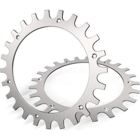 Crampons en acier inoxydable de qualité supérieure pour tondeuse à gazon Worx Landroid modèle S/M Épaisseur 2mm, Amélioration de la traction - Ébavurage poli - Diamètre de la roue : 205 mm