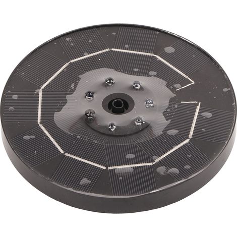 Pompe solaire pour fontaine avec 7 LED multicolores et 6 buses, idéale pour la décoration de bassins, jardins et villas extérieures. (1/5)