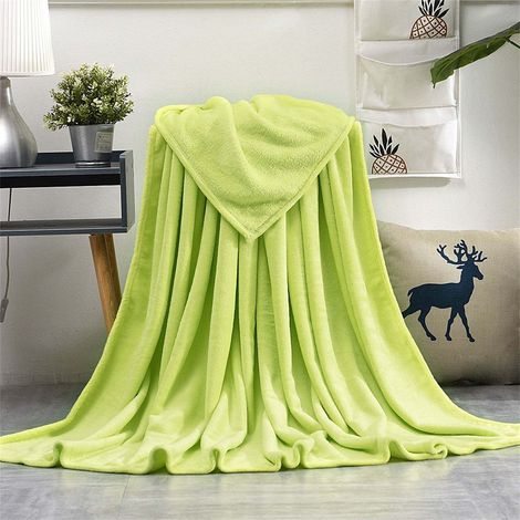 Couverture En Flanelle - 130 x 150 cm - Pour Canapé Lit Ou Extérieur - 1 Pièce (1/2)