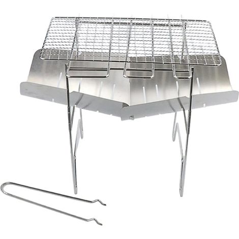 Rchaud pliable 3 pices brochette barbecue grill (1/5)