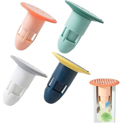 4er-Pack Silikon-Hochleistungs-Abflussfilterstopfen-Set für Spüle/Dusche (1/5)