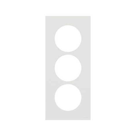 Placca di finitura 3 posti interasse specifico 57 mm - Bianco gesso - SCHNEIDER - S920716 (1/3)
