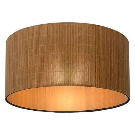 Plafoniera Lucide Magius rattan marrone/nera E27 42cm (1/5)