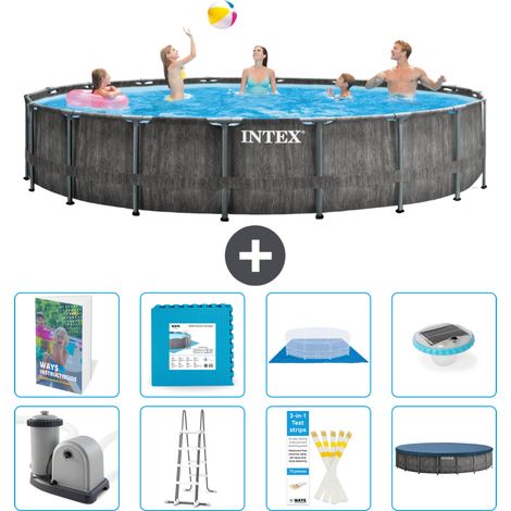 Prism Frame Pool Rund - 549x122 cm - 9-teilig S674