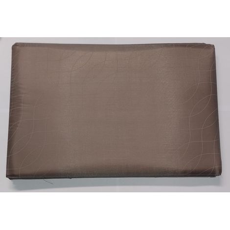 DOMOPAK - POUF CON COPERCHIO LIVING PER ORGANIZZAZIONE CASA 49x31x31CM - COLORE MARRONE / COPERCHIO DECORATO