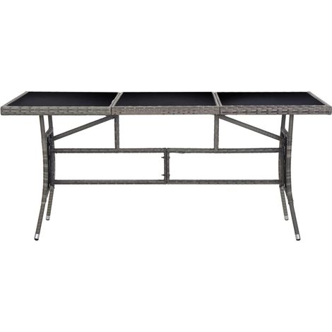 Maison Exclusive - Tavolo da Giardino Grigio 170x80x74 cm in Polyrattan