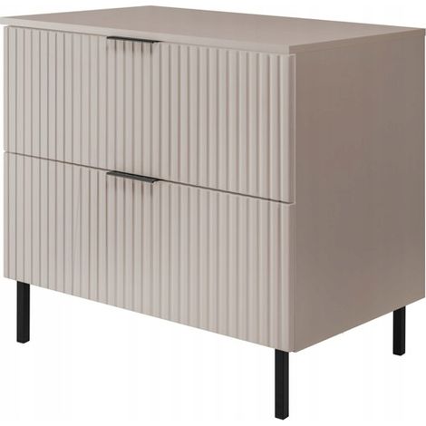 Waschtischunterschrank FLOW 80 cm - Farbe Kashmir - Modernes Design - Praktische Regale