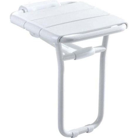 Necessities Foldable Wall Shower Stools ABS Wall Shower Seat Stool Folding Changing Stool for Elderly/Disabled People Stool (1/4)