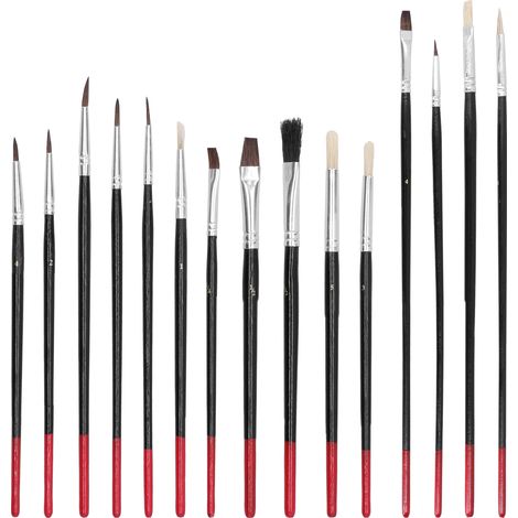 15 pièces Pinceaux de Peinture Artistique Set pour Gouache Aquarelle Acrylique Huile Dessin Brosse Lot (1/5)