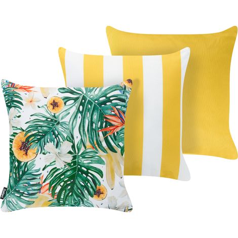 Conjunto de 3 cojines decorativos para exterior accesorios de jardín multicolor Forsythia (1/5)