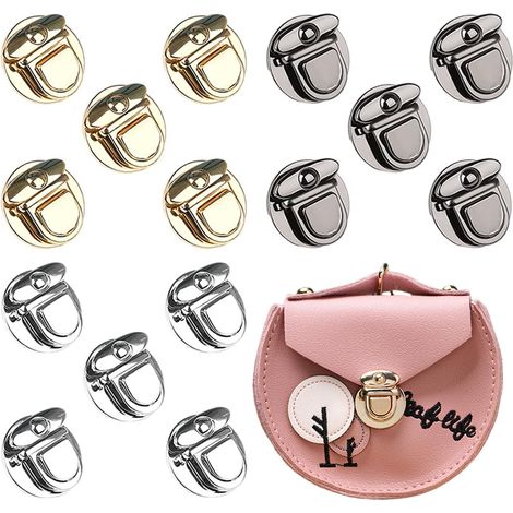 15 Pièces Fermoir Sac a Main, Attache Sac,Fermoir Cartable, Fermoirs de Sacs Purse Lock, Attache Cartable Fermoir, Tuck Lock, Attache Cartable, pour Sac à Bandoulière Fermoir Sac Serrure Fermoir (1/5)