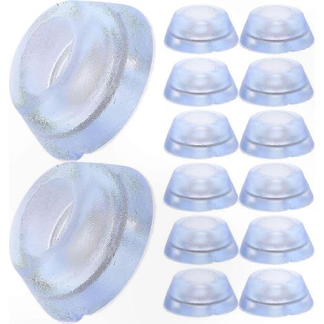20er-Packung transparente Silikon-Antirutschpads mit Edelstahlschrauben für Schneidebretter, Möbelfüße und zum Schutz von Böden (1/4)