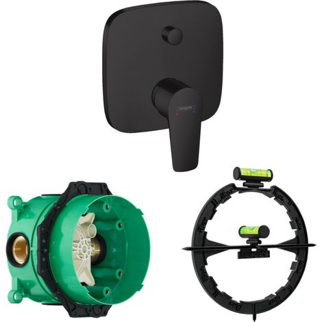 HANSGROHE Façade Talis E mitigeur bain douche encastré Noir mat avec corps encastré et outil (1/5)